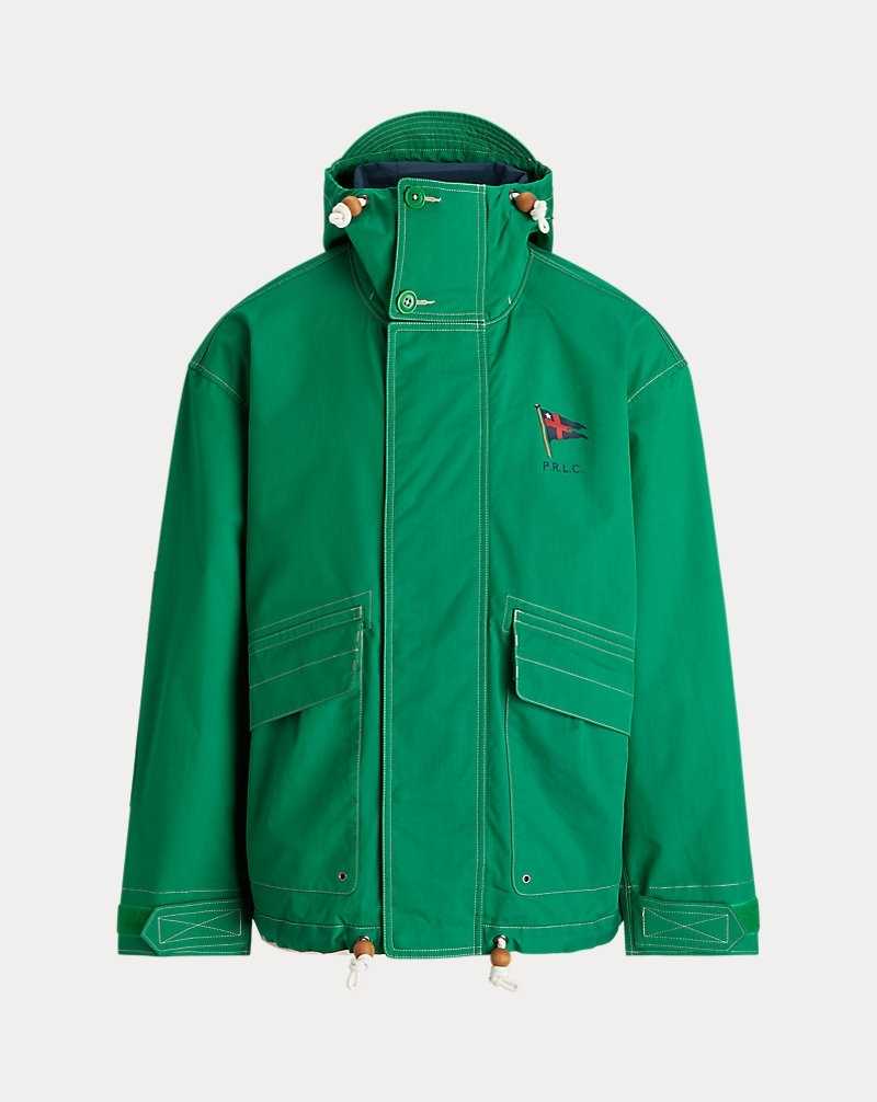 Chamarras Ralph Lauren Water-Repellent Twill Hooded Hombre Verdes | CTEAOWL-89 - vista 2