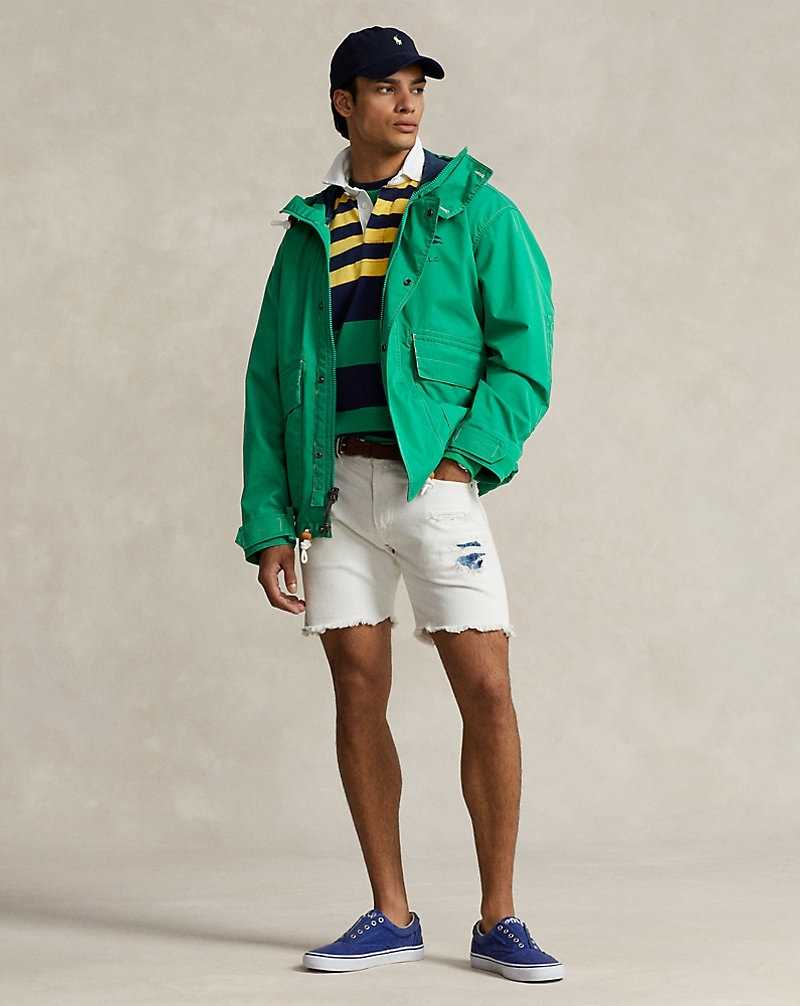 Chamarras Ralph Lauren Water-Repellent Twill Hooded Hombre Verdes | CTEAOWL-89 - vista 3