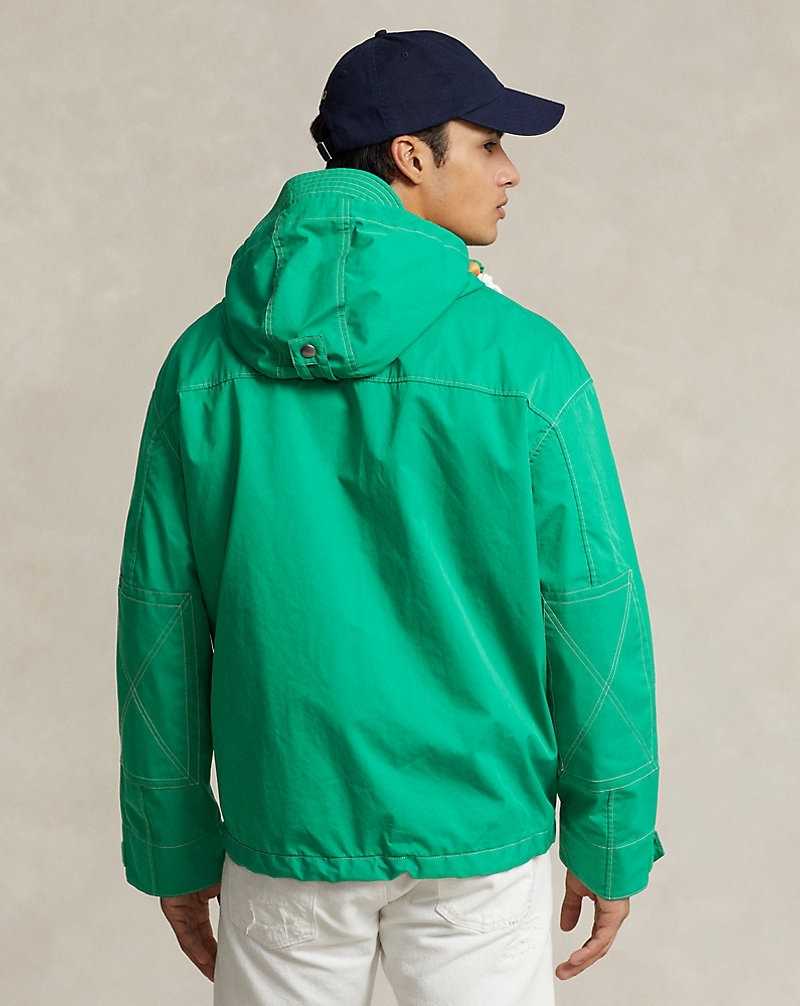 Chamarras Ralph Lauren Water-Repellent Twill Hooded Hombre Verdes | CTEAOWL-89 - vista 4