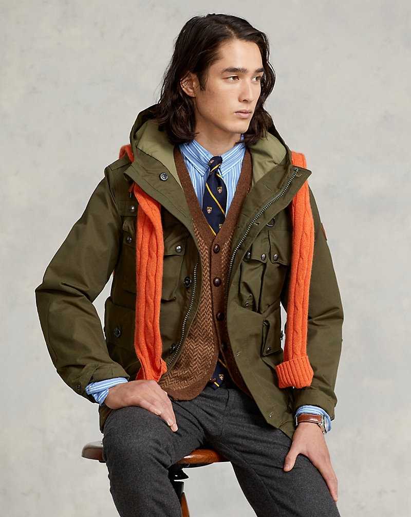 Chamarras Ralph Lauren Water-Repellent Utility Hombre Verde Oliva | STQPFBO-84 - vista 1