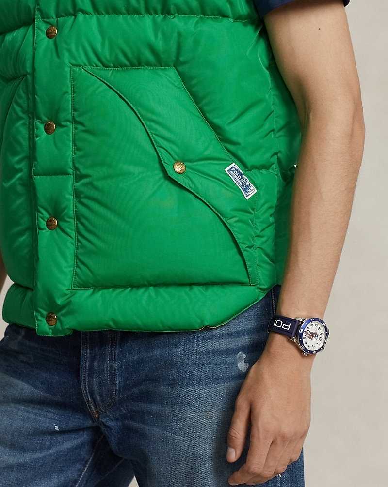 Chamarras Ralph Lauren Water-Resistant Down Western Gilet Hombre Verdes Azules | NYODRKV-49 - vista 5