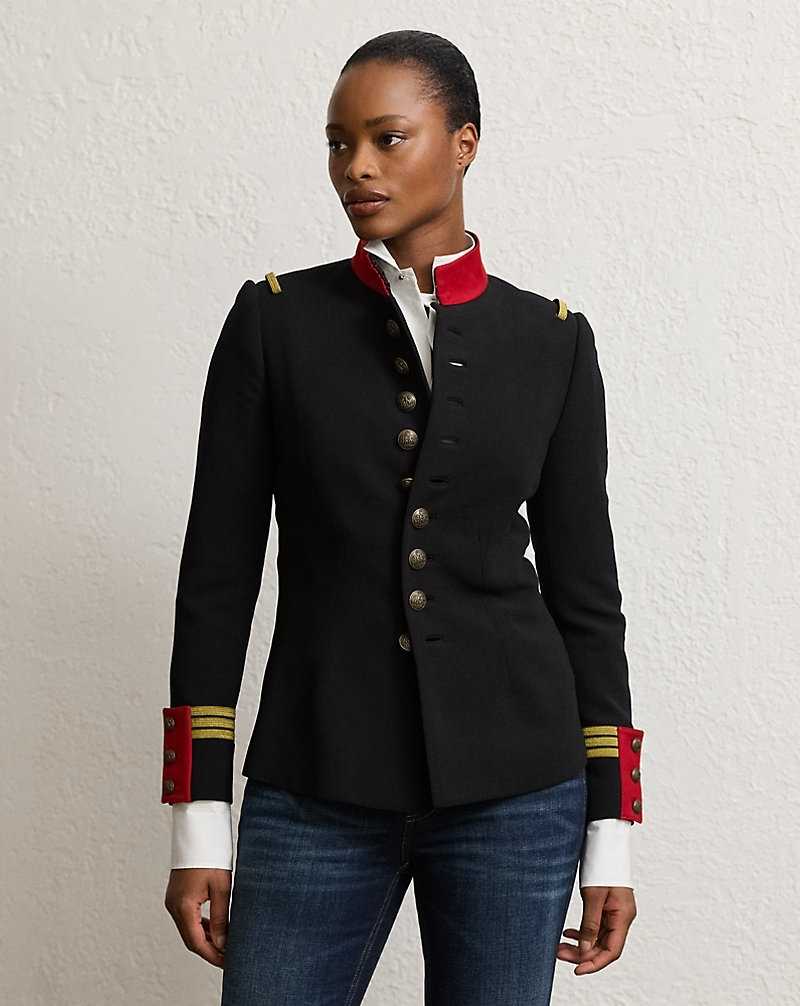 Chamarras Ralph Lauren Wilmington Double-Faced Wool Mujer Negros | UIKMWTR-35 - vista 1