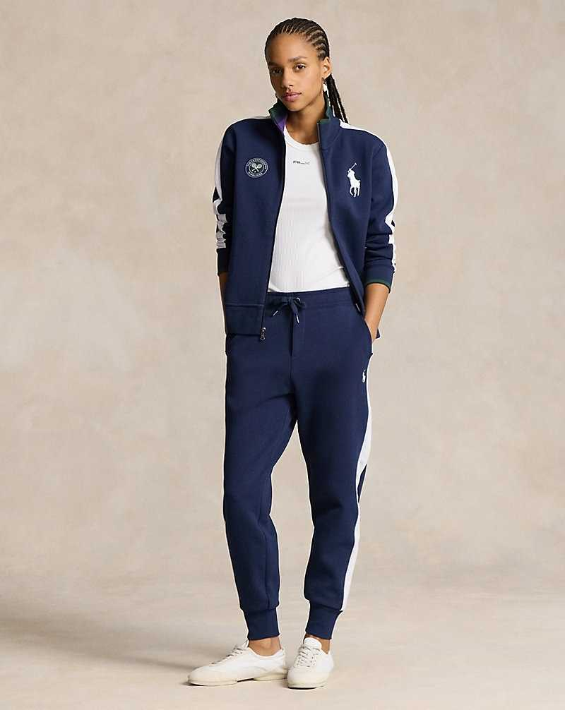 Chamarras Ralph Lauren Wimbledon Ballperson Full-Zip Mujer Rfd Nvy/Cer Wht | QUILCHN-57 - vista 1