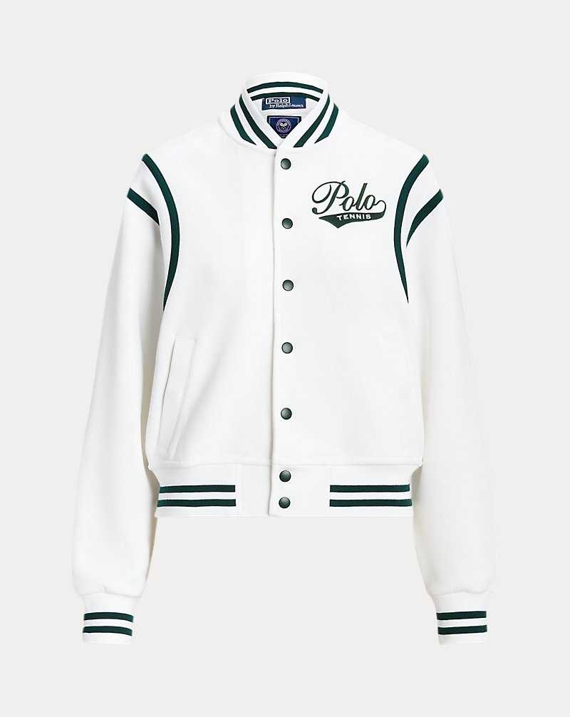 Chamarras Ralph Lauren Wimbledon Double-Knit Bomber Mujer Blancos | AYODVCZ-80 - vista 2