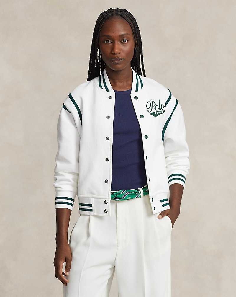 Chamarras Ralph Lauren Wimbledon Double-Knit Bomber Mujer Blancos | AYODVCZ-80 - vista 1