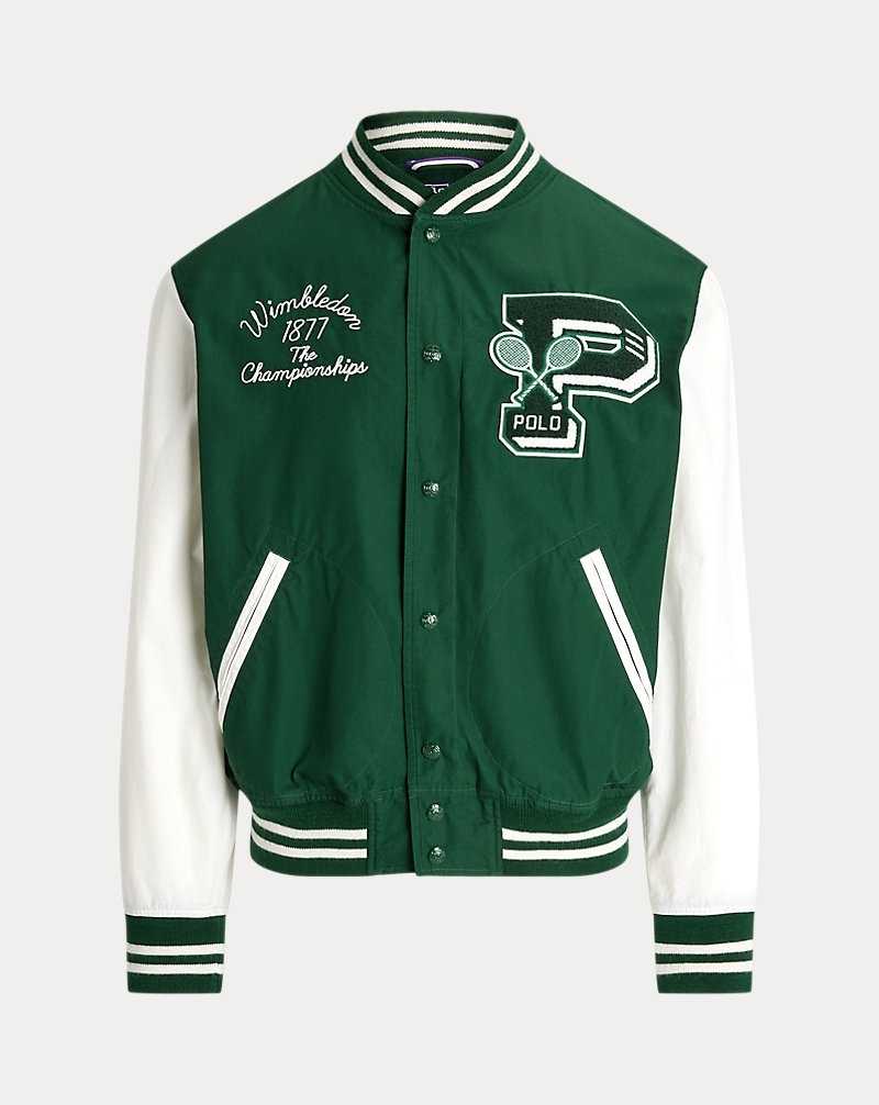 Chamarras Ralph Lauren Wimbledon Letterman Hombre Moss Agate/White | NOURVAS-38 - vista 2