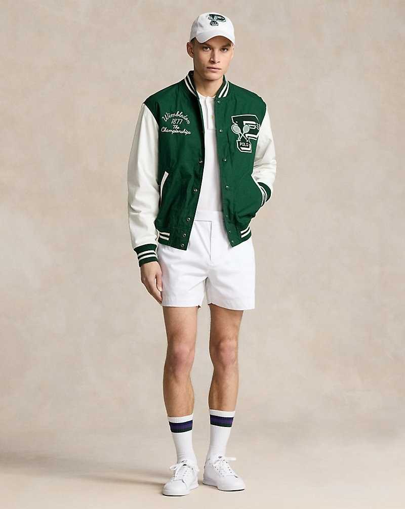 Chamarras Ralph Lauren Wimbledon Letterman Hombre Moss Agate/White | NOURVAS-38 - vista 3