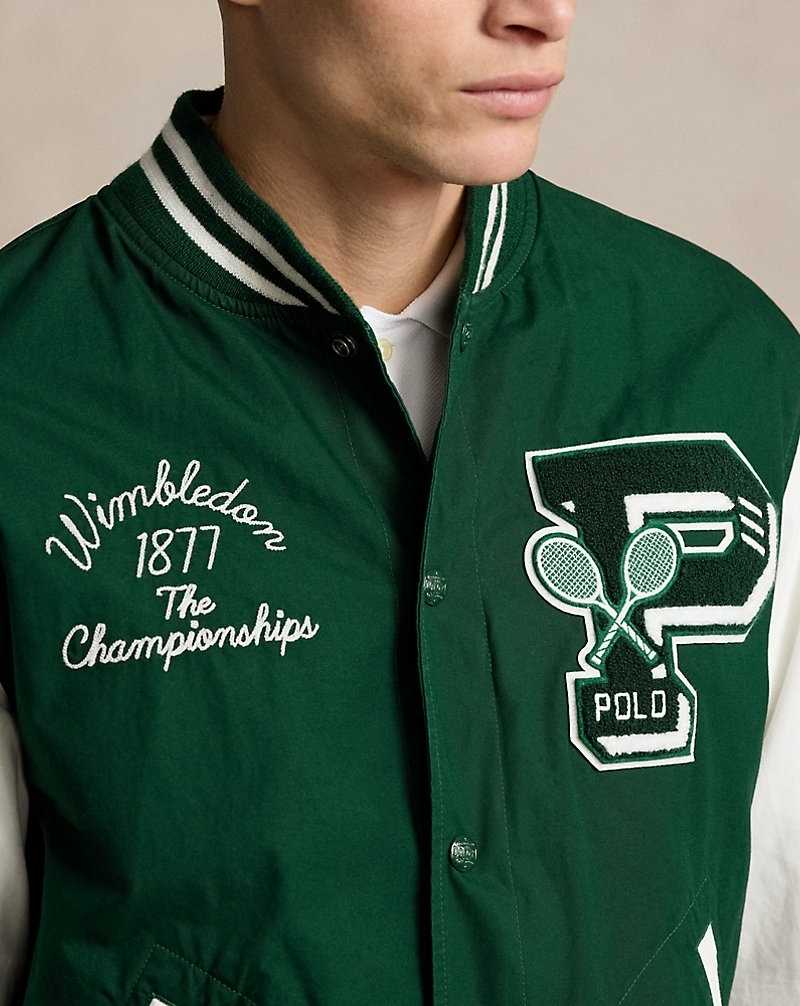 Chamarras Ralph Lauren Wimbledon Letterman Hombre Moss Agate/White | NOURVAS-38 - vista 5