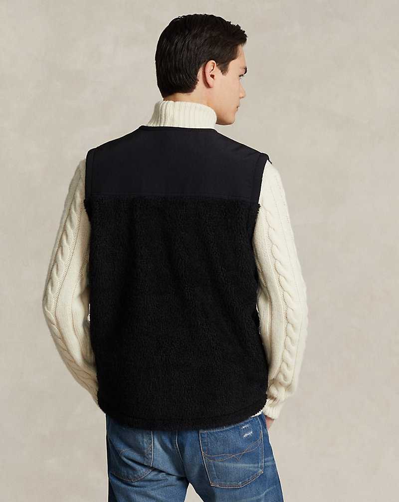 Chamarras Ralph Lauren Wind-Blocking Hybrid Gilet Hombre Negros | NFKDPJB-61 - vista 4