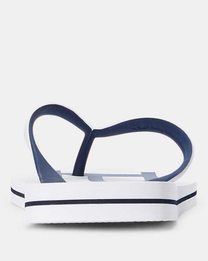 Chancletas Ralph Lauren Bolt Logo Flip-Flop Hombre Azul Marino | AHDSQEV-67 - vista 3