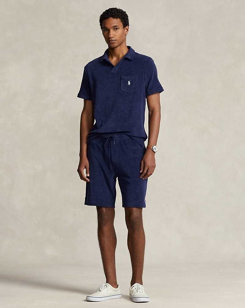 Chandals Ralph Lauren 19-cm Terry Drawstring Hombre Azul Marino | QXTVFSG-09 - vista 1