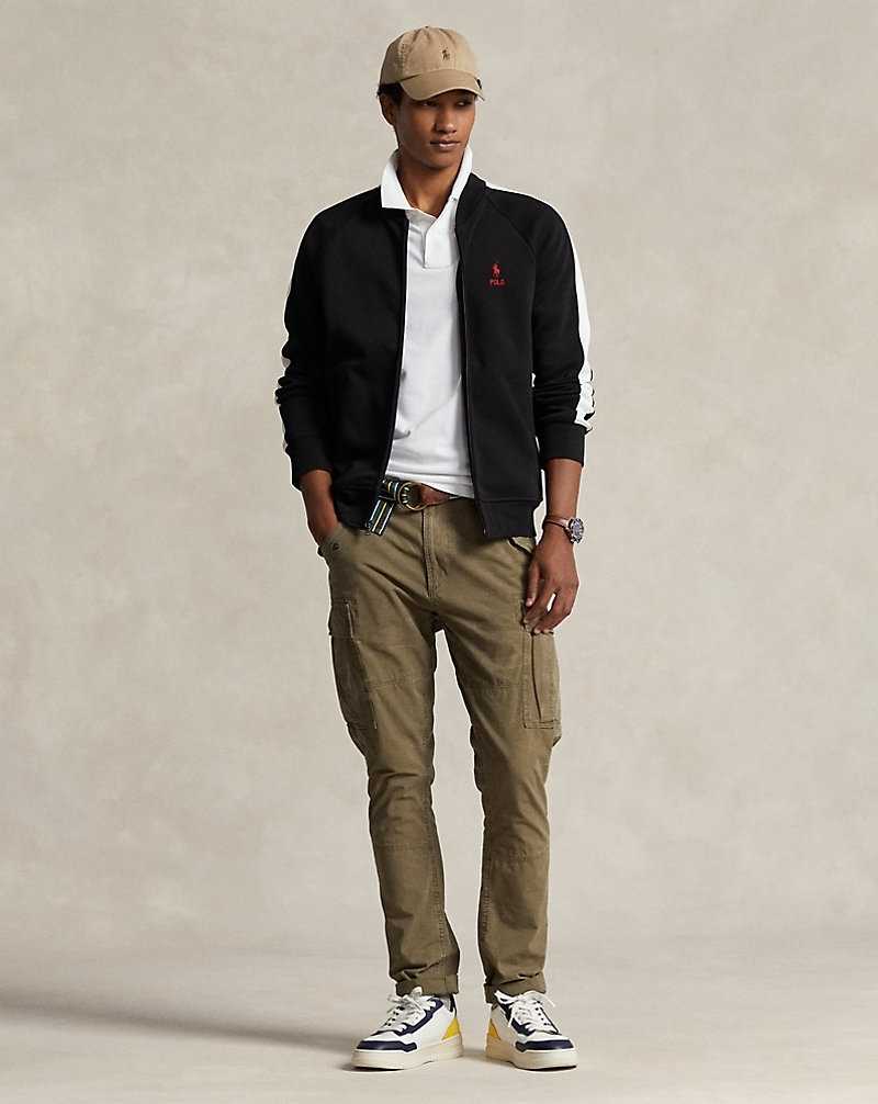 Chandals Ralph Lauren Double-Knit Mesh Baseball Hombre Negros | HRZYGEO-89 - vista 3