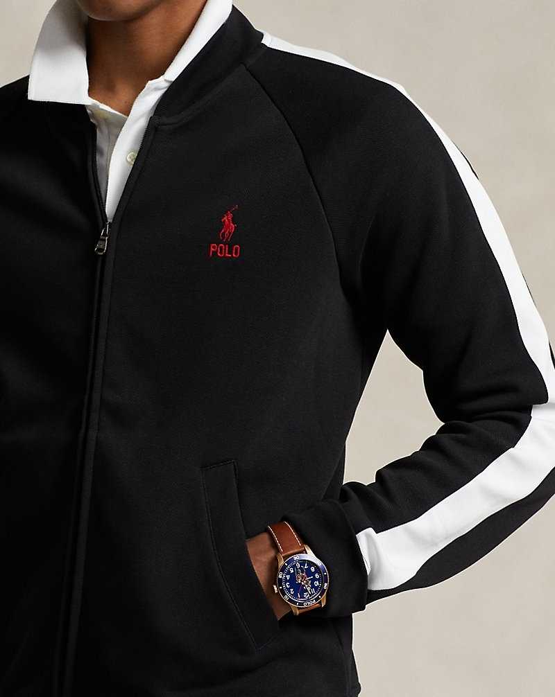 Chandals Ralph Lauren Double-Knit Mesh Baseball Hombre Negros | HRZYGEO-89 - vista 5