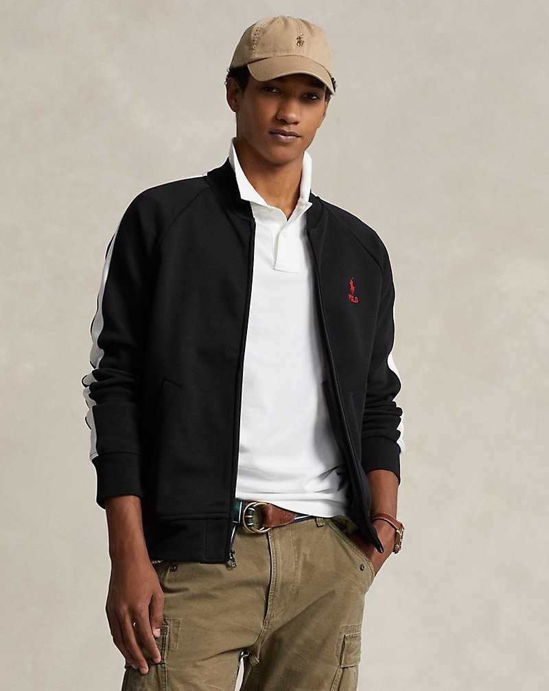 Chandals Ralph Lauren Double-Knit Mesh Baseball Hombre Negros | HRZYGEO-89 - vista 1