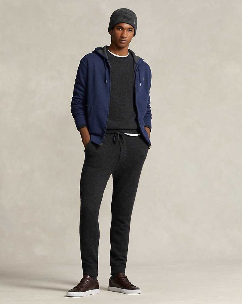 Chandals Ralph Lauren Double-Knit Mesh Full-Zip Hombre Azul Marino | KJBAQRL-05 - vista 3