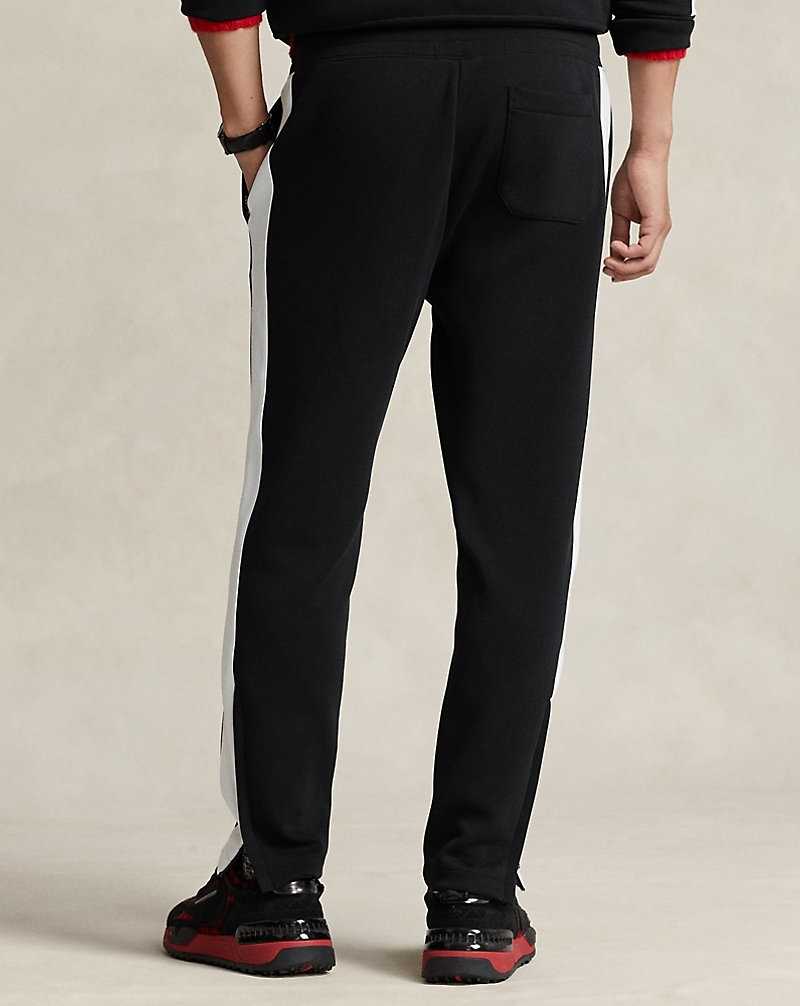 Chandals Ralph Lauren Double-Knit Mesh Track Hombre Negros | HQDBESL-25 - vista 4