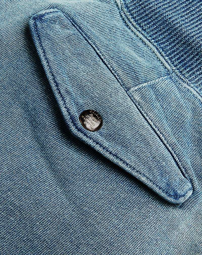 Chandals Ralph Lauren Indigo French Terry Bottoms Hombre Azules | DBAKHRN-60 - vista 4