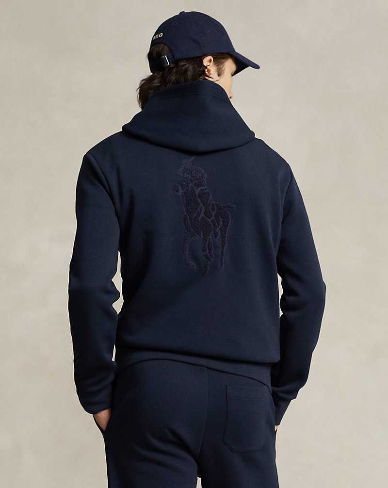 Chandals Ralph Lauren Logo Big Pony Double-Knit Hombre Azul Marino | CHYMTXS-64 - vista 4