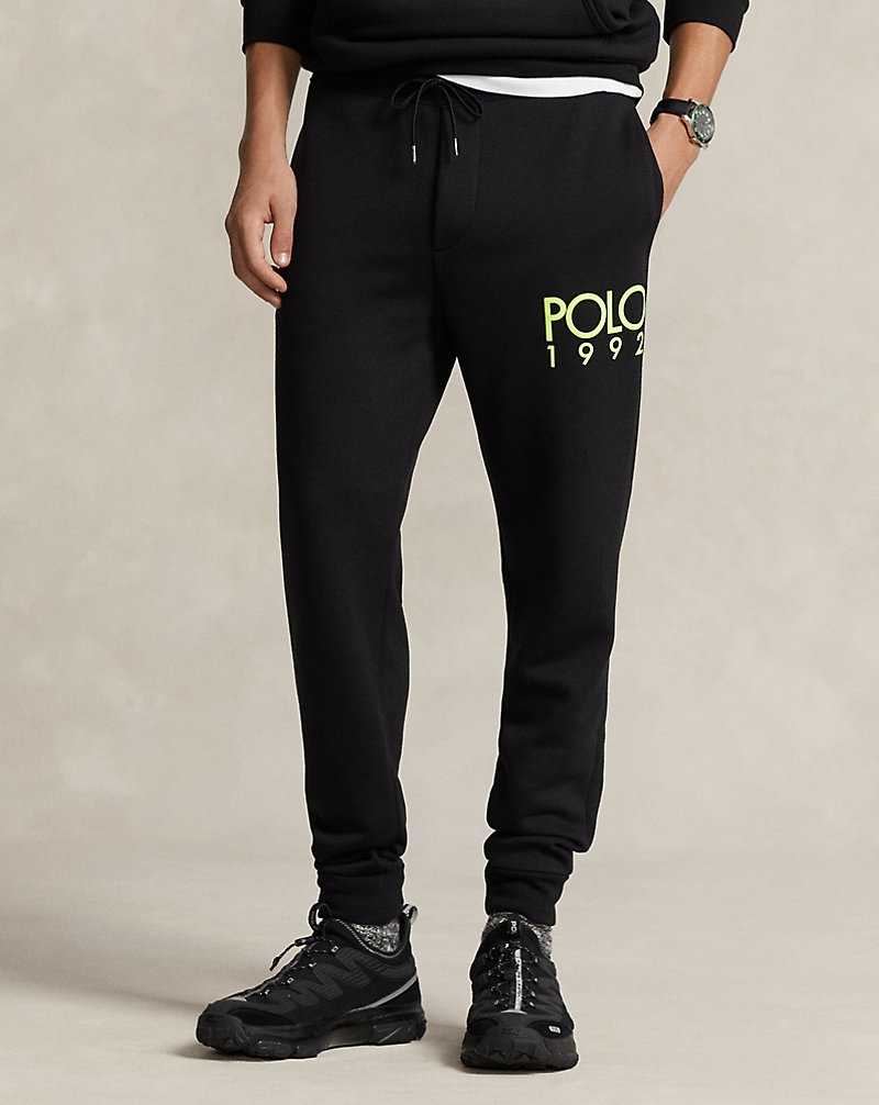 Chandals Ralph Lauren Logo Fleece Jogging Bottoms Hombre Negros | KWJIEGZ-34 - vista 3