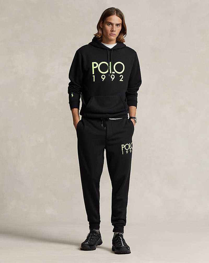 Chandals Ralph Lauren Logo Fleece Jogging Bottoms Hombre Negros | KWJIEGZ-34 - vista 1