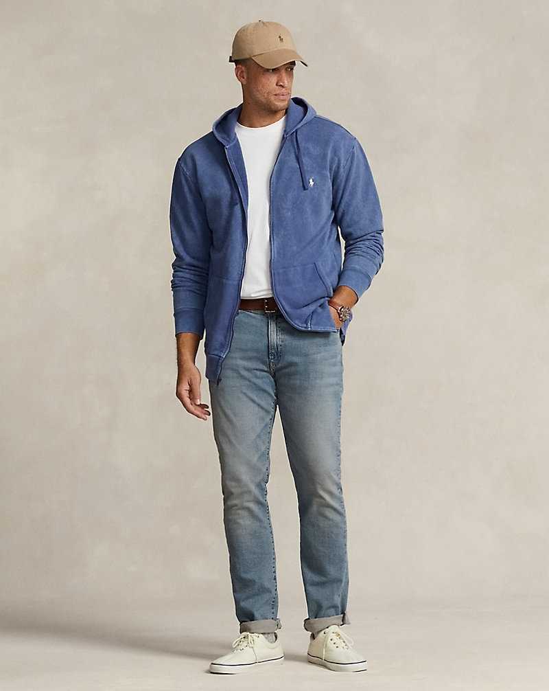 Chandals Ralph Lauren Loopback Fleece Full-Zip Hombre Azul Marino Claro | OHBUWAP-41 - vista 3