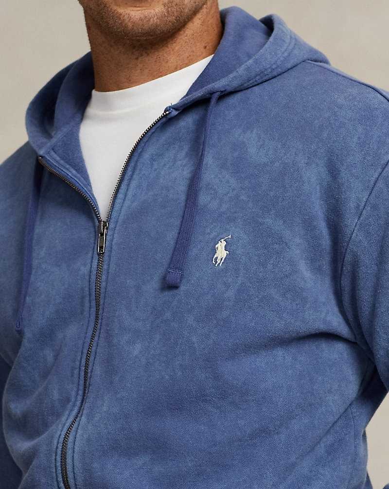 Chandals Ralph Lauren Loopback Fleece Full-Zip Hombre Azul Marino Claro | OHBUWAP-41 - vista 5