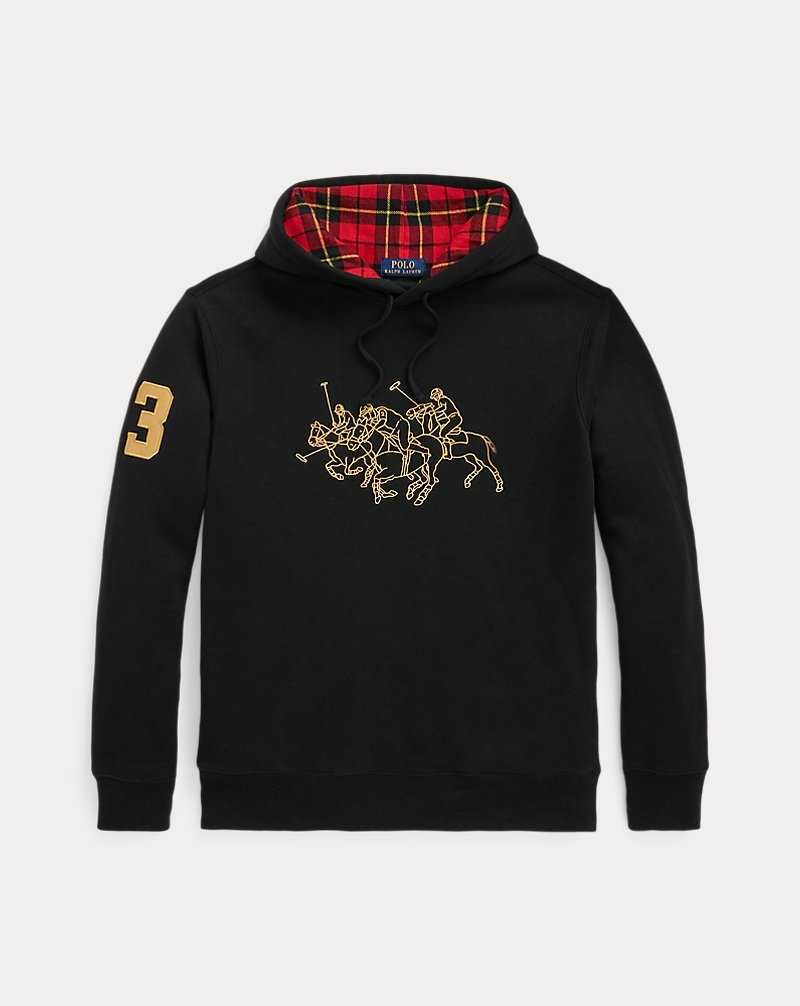 Chandals Ralph Lauren Lunar New Year Triple-Pony Hombre Negros | TLVGUMC-37 - vista 2