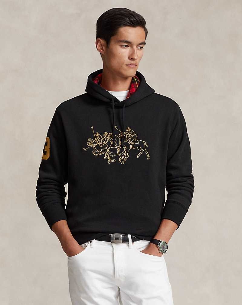 Chandals Ralph Lauren Lunar New Year Triple-Pony Hombre Negros | TLVGUMC-37 - vista 1