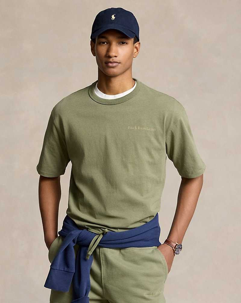 Chandals Ralph Lauren Relaxed Fit Logo Jersey Hombre Verdes | OINAGMB-59 - vista 1