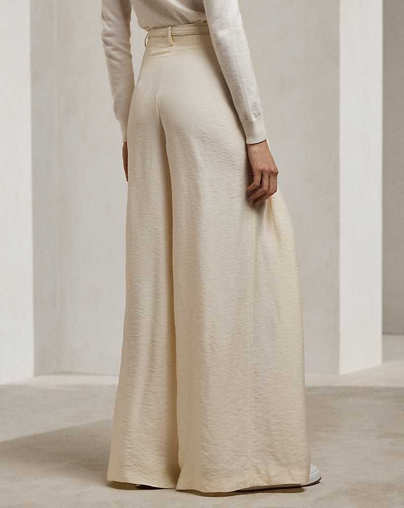 Conjuntos Ralph Lauren Greer Glossy Pleated Mujer Butter | LKUMIJY-43 - vista 4
