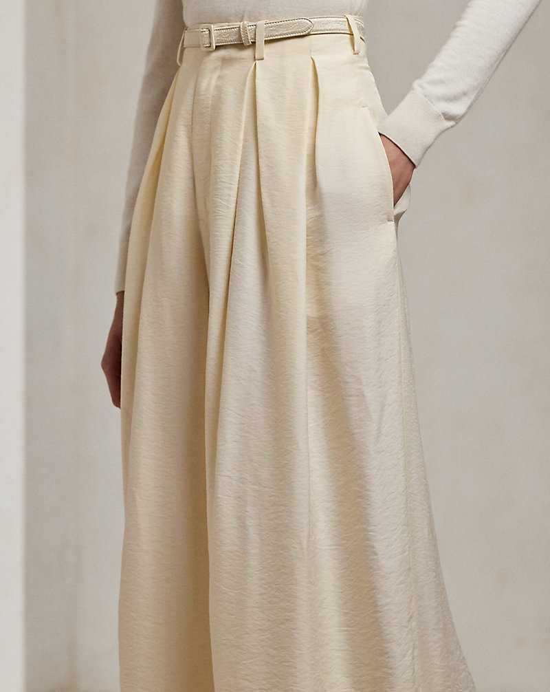 Conjuntos Ralph Lauren Greer Glossy Pleated Mujer Butter | LKUMIJY-43 - vista 5