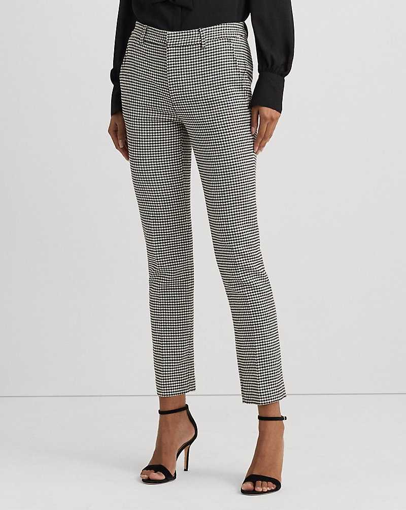 Conjuntos Ralph Lauren Houndstooth Twill Cropped Mujer Creme | LPJHQXS-27 - vista 3