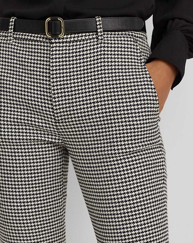 Conjuntos Ralph Lauren Houndstooth Twill Cropped Mujer Creme | LPJHQXS-27 - vista 5
