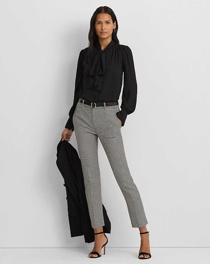 Conjuntos Ralph Lauren Houndstooth Twill Cropped Mujer Creme | LPJHQXS-27 - vista 1