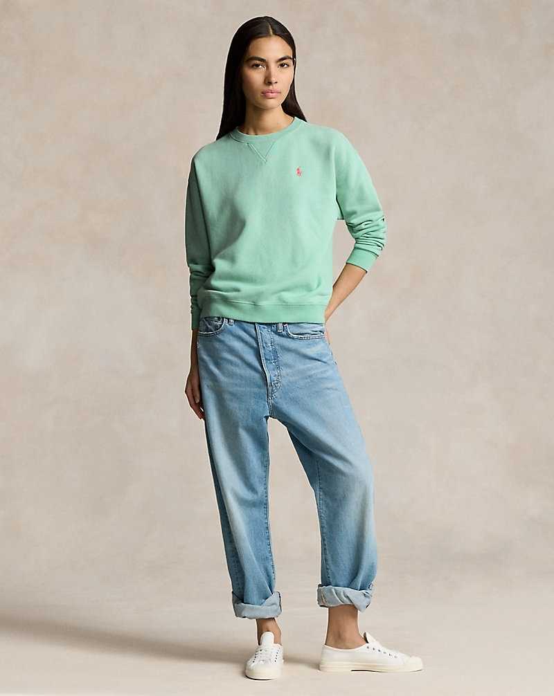 Conjuntos Ralph Lauren Lightweight Fleece Crewneck Mujer Celadon | GVTCDOR-30 - vista 3