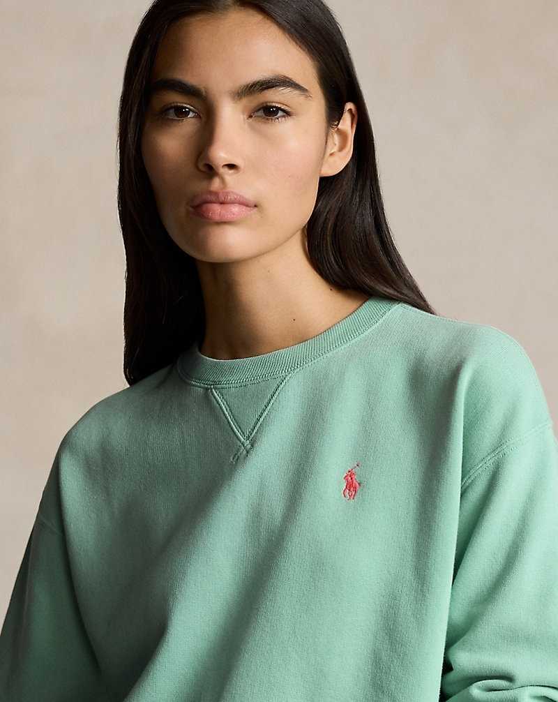 Conjuntos Ralph Lauren Lightweight Fleece Crewneck Mujer Celadon | GVTCDOR-30 - vista 5