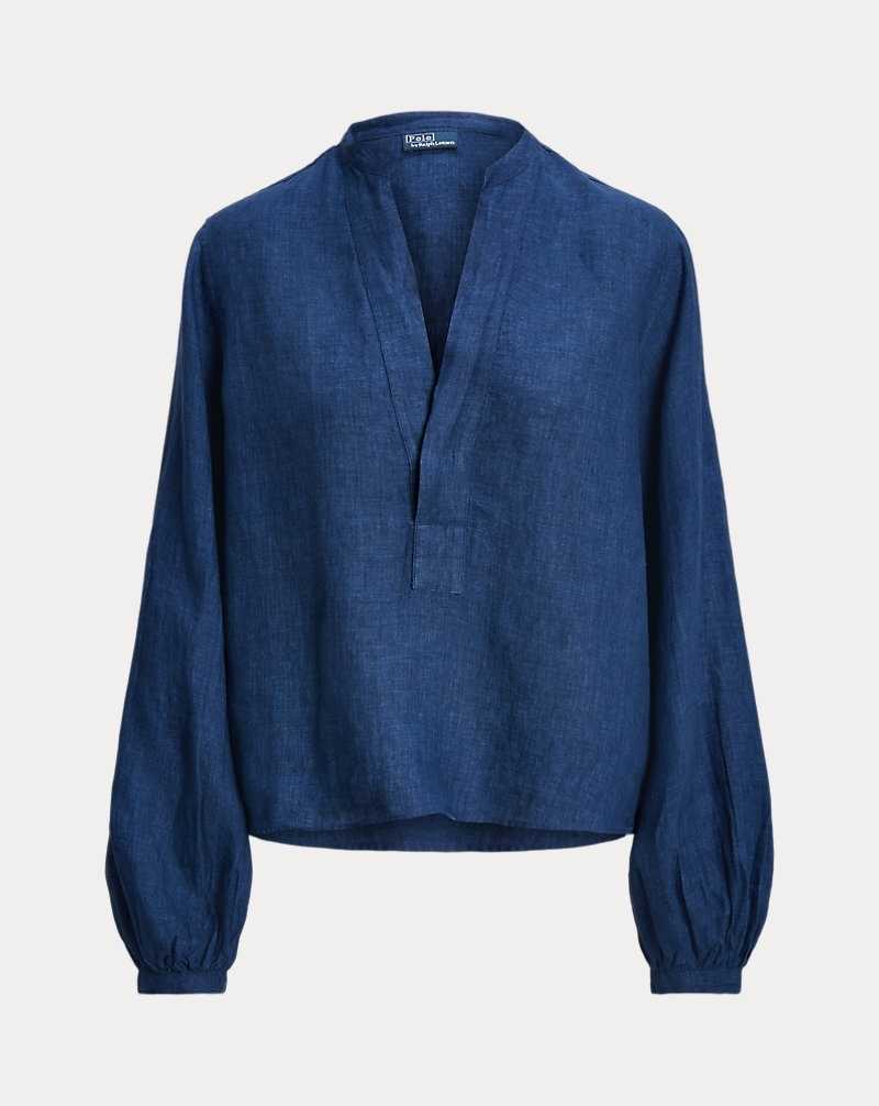 Conjuntos Ralph Lauren Linen Mujer Azules | GJSIVQA-64 - vista 2