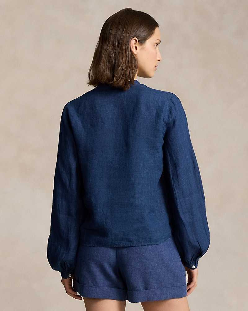 Conjuntos Ralph Lauren Linen Mujer Azules | GJSIVQA-64 - vista 4