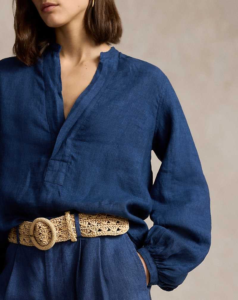 Conjuntos Ralph Lauren Linen Mujer Azules | GJSIVQA-64 - vista 5