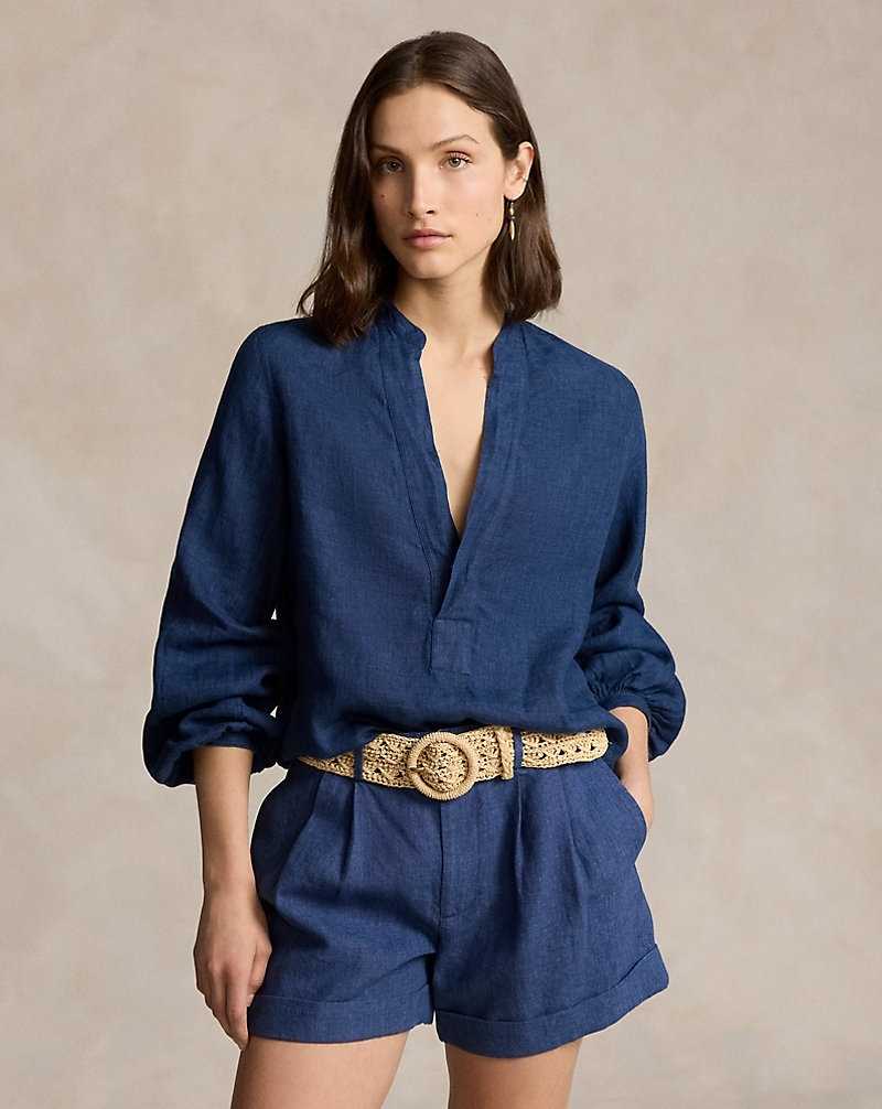 Conjuntos Ralph Lauren Linen Mujer Azules | GJSIVQA-64 - vista 1