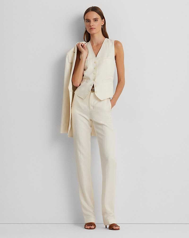 Conjuntos Ralph Lauren Linen-Blend Twill Mujer Creme | AQTDVSH-48 - vista 1