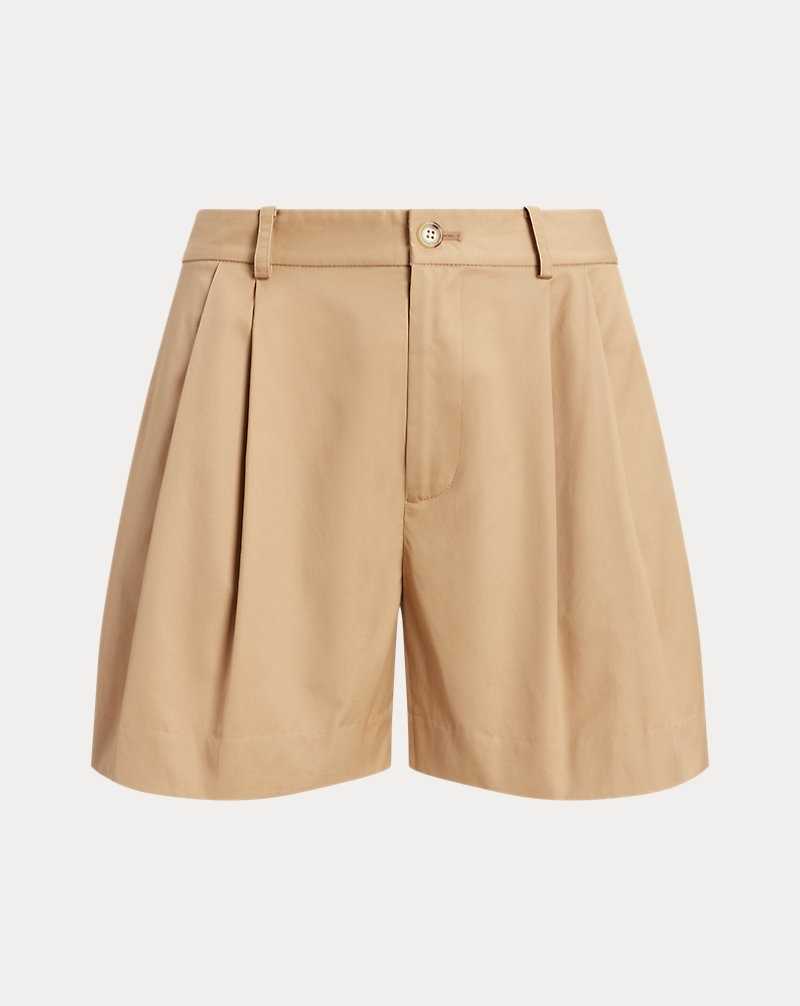 Conjuntos Ralph Lauren Pleated Cotton Twill Mujer Birch Tan | GMHTEOI-79 - vista 2