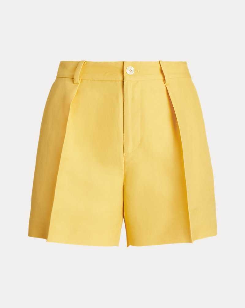 Conjuntos Ralph Lauren Pleated Linen-Blend Twill Mujer Amarillos | HSRXKPA-63 - vista 2