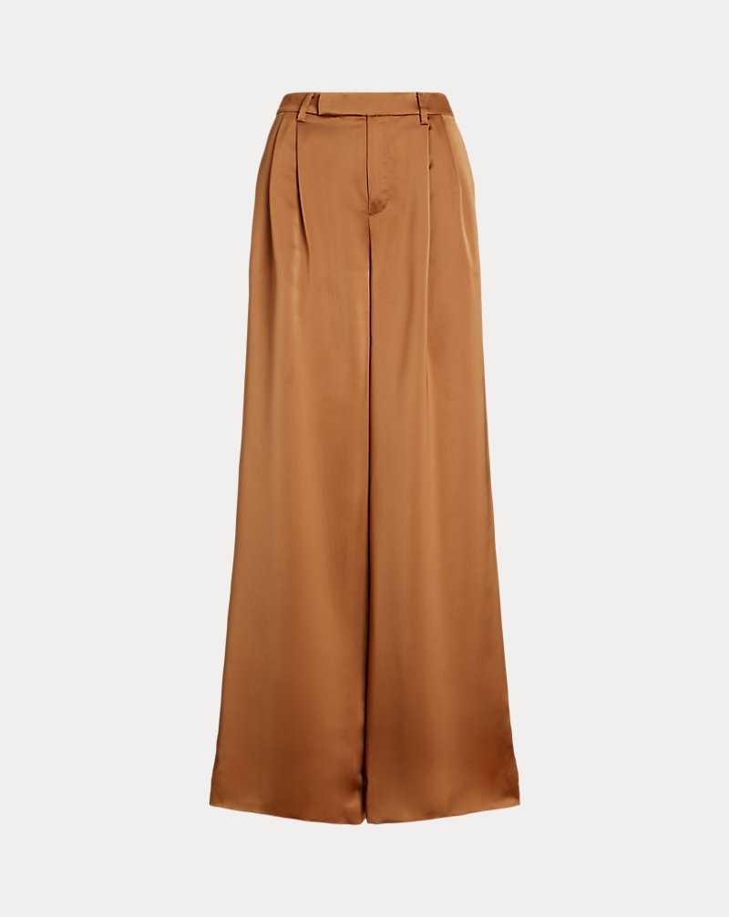 Conjuntos Ralph Lauren Pleated Satin Charmeuse Wide-Leg Mujer Argan Bronze | RXLZVWO-74 - vista 2