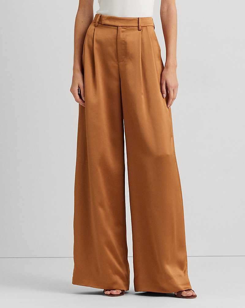 Conjuntos Ralph Lauren Pleated Satin Charmeuse Wide-Leg Mujer Argan Bronze | RXLZVWO-74 - vista 3