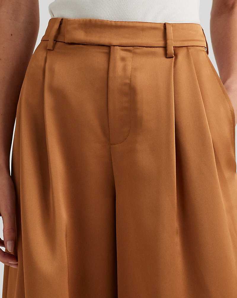 Conjuntos Ralph Lauren Pleated Satin Charmeuse Wide-Leg Mujer Argan Bronze | RXLZVWO-74 - vista 5