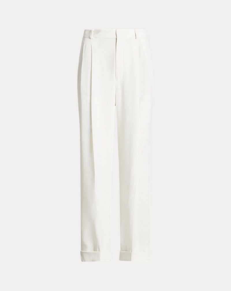 Conjuntos Ralph Lauren Pleated Straight-Leg Mujer Creme | JOQTPAV-25 - vista 2