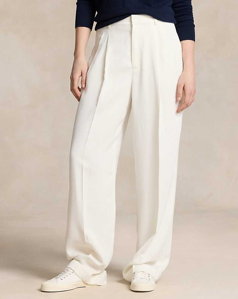 Conjuntos Ralph Lauren Pleated Straight-Leg Mujer Creme | JOQTPAV-25 - vista 3