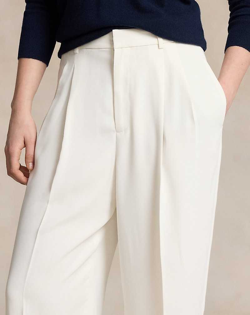 Conjuntos Ralph Lauren Pleated Straight-Leg Mujer Creme | JOQTPAV-25 - vista 5