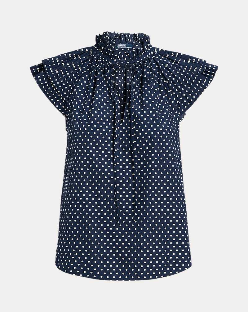 Conjuntos Ralph Lauren Polka-Dot Cotton-Blend Mujer Azul Marino | XKMPNIQ-53 - vista 2